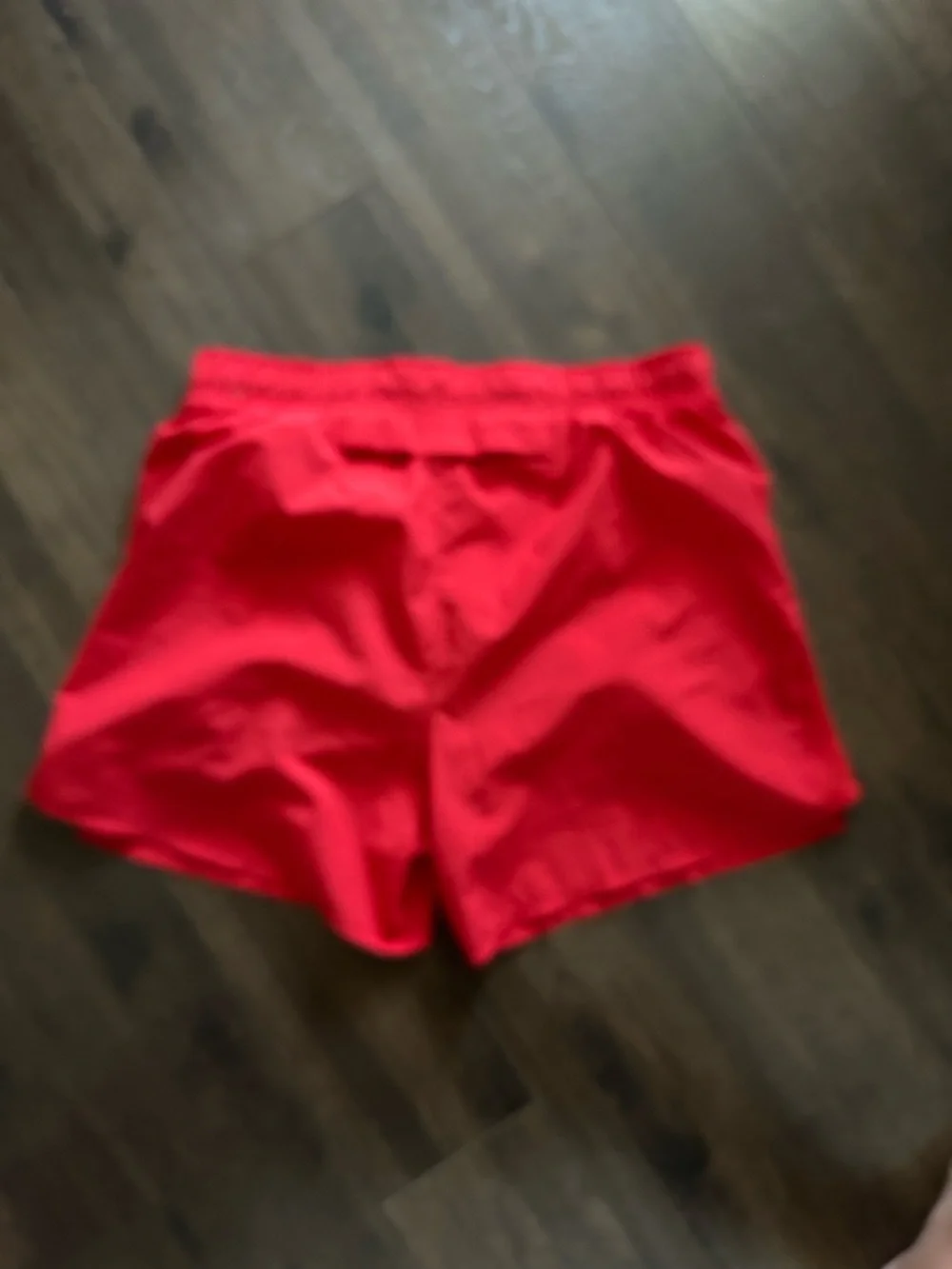 Nike Men’s Red Athletic Running Shorts with Black Drawcord